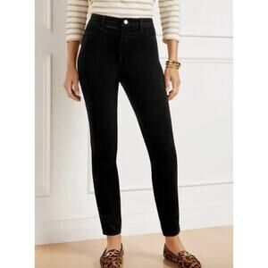 Talbots Corduroy Jeggings Pant Trouser Slimming High Waist Black 14